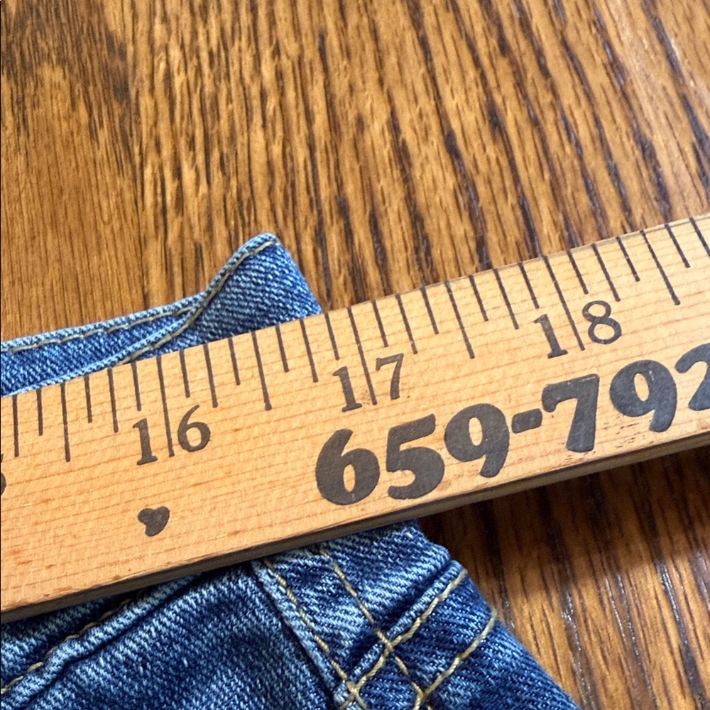 Roxy Flare Jeans Women’s Size 13 Medium Wash Stretch Denim Y2K - Picture 4 of 9